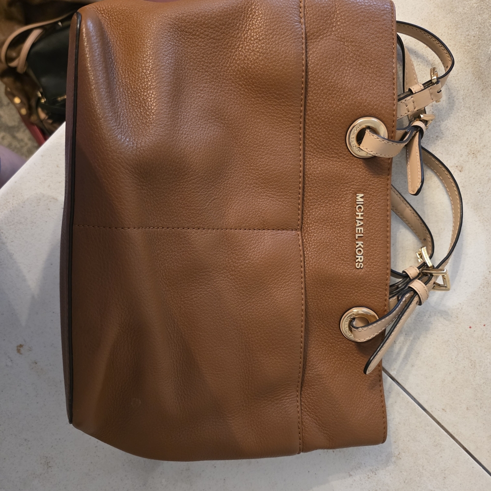Michael Kors Large Brown Leather Shoulder Bag